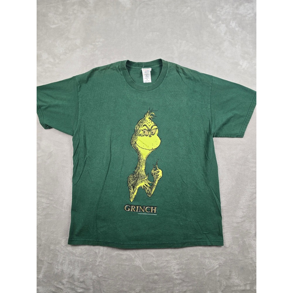 Vintage Dr Seuss The Grinch T-Shirt Mens XL Green 1997 Made in USA